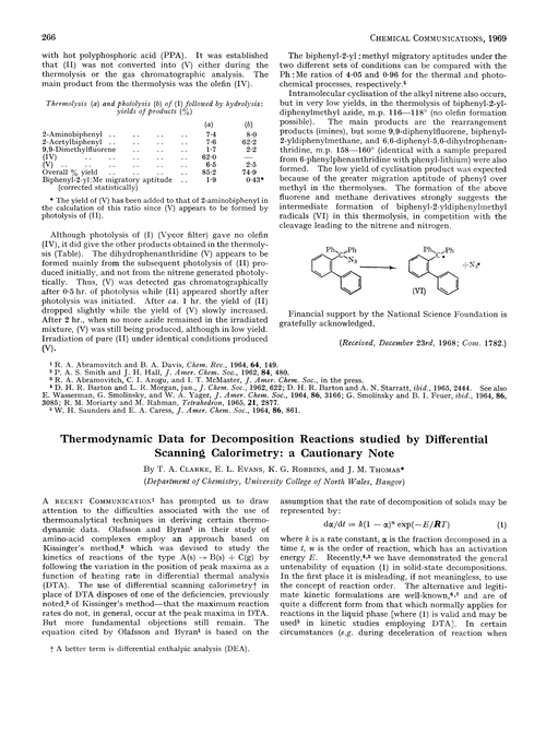 Thermodynamic data for decomposition reactions studied by differential scanning calorimetry: a cautionary note