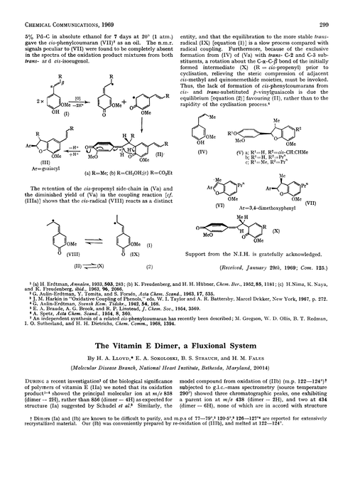 The vitamin E dimer, a fluxional system