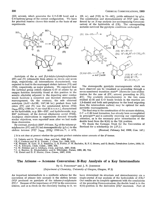 The atisane → aconane conversion: X-ray analysis of a key intermediate