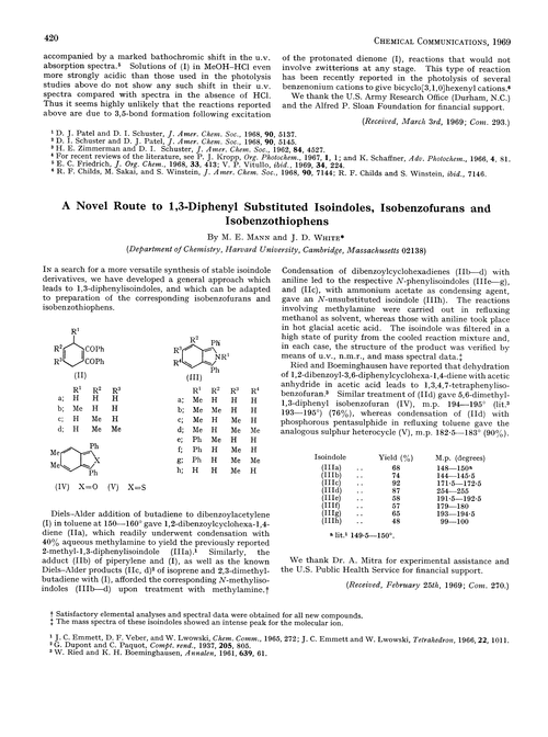 A novel route to 1,3-diphenyl substituted isoindoles, isobenzofurans and isobenzothiophens