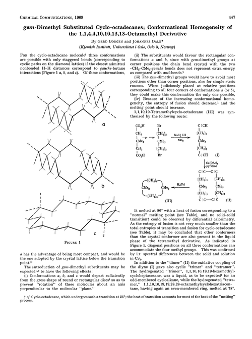 gem-Dimethyl substituted cyclo-octadecanes; conformational homogeneity of the 1,1,4,4,10,10,13,13-octamethyl derivative