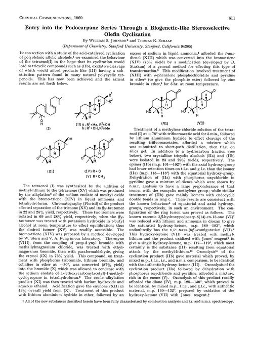 Entry into the podocarpane series through a biogenetic-like stereoselective olefin cyclization