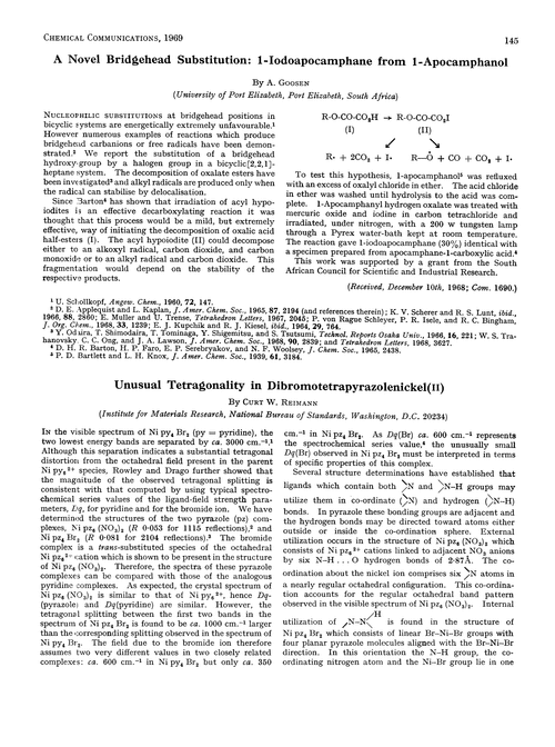 Unusual tetragonality in dibromotetrapyrazolenickel(II)