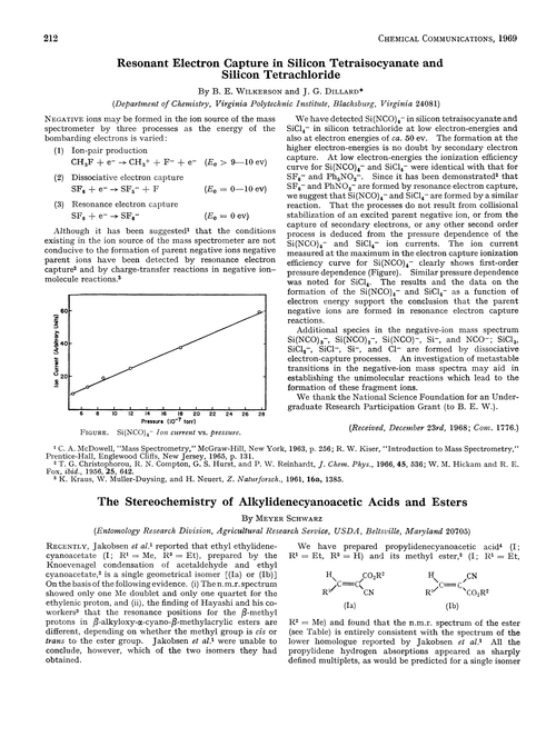 The stereochemistry of alkylidenecyanoacetic acids and esters