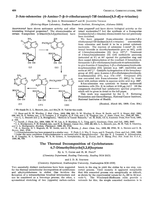 The thermal decomposition of cyclobutanes: 6,7-dimethylbicyclo[3,2,0]heptane
