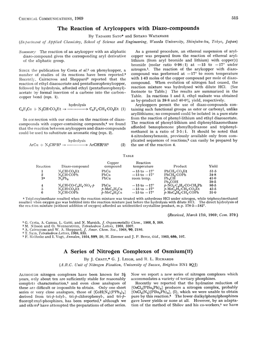 A series of nitrogen complexes of osmium(II)