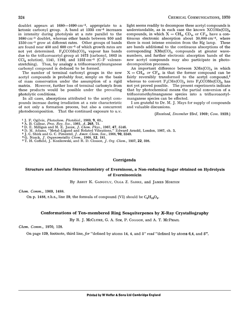 Corrigenda - Journal of the Chemical Society D: Chemical Communications  (RSC Publishing)