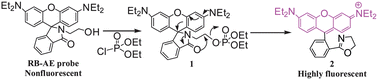 Graphical abstract: Fluorogenic and chromogenic probe for rapid detection of a nerve agent simulant DCP