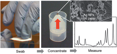 Graphical abstract: Inkjet-printed paper-based SERS dipsticks and swabs for trace chemical detection