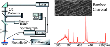 Graphical abstract: Laser-induced breakdown spectroscopy for determination of trace metals in aqueous solution using bamboo charcoal as a solid-phase extraction adsorbent