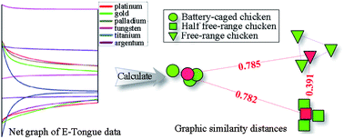 Graphical abstract: A fast graphical similarity algorithm for pattern recognition for data from a voltammetric electronic tongue