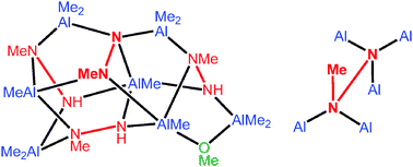 Graphical abstract: The missing link in the coordination chemistry of hydrazines—a hydrazinetriide [N–N(Me)]3− anion coordinated to five Al atoms