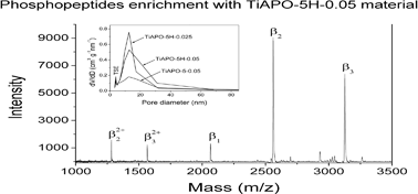 Graphical abstract: Selective capture of phosphopeptides by hierarchical Ti-aluminophosphate-5 molecular sieves