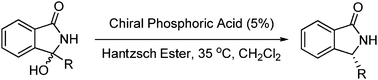 Graphical abstract: Asymmetric hydrogenolysis of racemic tertiary alcohols, 3-substituted 3-hydroxyisoindolin-1-ones