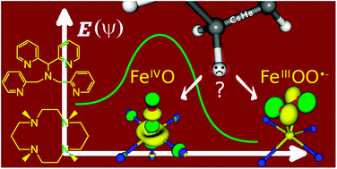 Graphical abstract: Nonheme iron-oxo and -superoxo reactivities: O2 binding and spin inversion probability matter