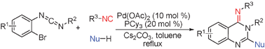 Graphical abstract: A palladium-catalyzed three-component reaction for the preparation of quinazolin-4(3H)-imines
