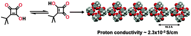 Graphical abstract: Anhydrous proton conductivities of squaric acid derivatives