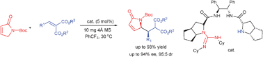 Graphical abstract: Chiral guanidine-catalyzed asymmetric direct vinylogous Michael reaction of α,β-unsaturated γ-butyrolactams with alkylidene malonates