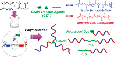 Graphical abstract: Protic compound mediated living cross-chain-transfer polymerization of rac-lactide: synthesis of isotactic (crystalline)–heterotactic (amorphous) stereomultiblock polylactide