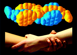 Graphical abstract: Mutual binding of polymer end-groups by complementary π–π-stacking: a molecular “Roman Handshake”