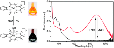 Graphical abstract: Reversible binding of nitric oxide to an Fe(iii) complex of a tetra-amido macrocycle