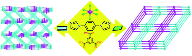 Graphical abstract: One-pot synthesis of two pillar-layer frameworks: coordination polymorphs deriving from different linking modes of 1,3,5-benzenetricarboxylate