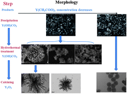 Graphical abstract: Y2O3:Eu3+ nanotubes self-assembled into flower aggregates, uniform nanotubes and monodisperse nanospheres: shape controlled synthesis and luminescent properties
