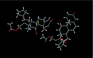 Graphical abstract: Structural study of an unusually large molecular solid from powder diffraction: the sequential unravelling of hydrogen bonding and van der Waals interactions contributing to the Z′ = 2 crystal packing of amcinonide