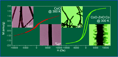 Graphical abstract: Chemical synthesis of CoO–ZnO:Co hetero-nanostructures and their ferromagnetism at room temperature