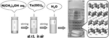 Graphical abstract: Synthesis of layered tantalate nanocrystals by aqueous process at room temperature