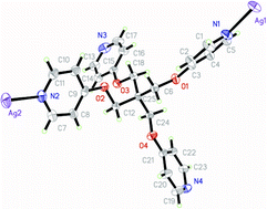 Graphical abstract: Two novel interpenetrating silver(i) coordination architectures modeled by semi-rigid tetra-pyridinate ligands