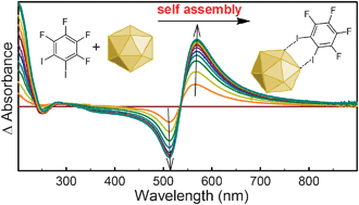 Graphical abstract: Interactions of iodoperfluorobenzene compounds with gold nanoparticles