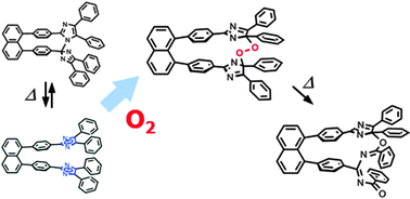 Graphical abstract: A peroxide-bridged imidazole dimer formed from a photochromic naphthalene-bridged imidazole dimer