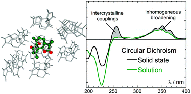Graphical abstract: Intermolecular exciton coupling and vibronic effects in solid-state circular dichroism: a case study