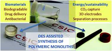 Graphical abstract: Deep-eutectic solvents playing multiple roles in the synthesis of polymers and related materials