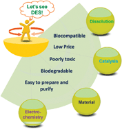 Graphical abstract: Deep eutectic solvents: syntheses, properties and applications