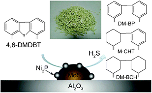 Graphical abstract: The synthesis and evaluation of highly active Ni2P–MoS2 catalysts using the decomposition of hypophosphites