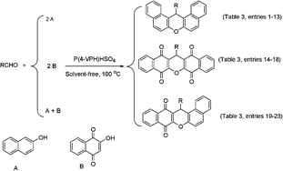 Graphical abstract: Poly(4-vinylpyridinium) hydrogen sulfate: an efficient catalyst for the synthesis of xanthene derivatives under solvent-free conditions