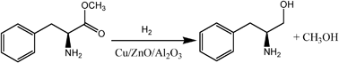 Graphical abstract: Preparation of l-phenylalaninol with high ee selectivity by catalytic hydrogenation of l-phenylalaninate over Cu/ZnO/Al2O3 catalyst