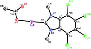 Graphical abstract: Synthesis, characterization, and antimicrobial activity of silver carbene complexes derived from 4,5,6,7-tetrachlorobenzimidazole against antibiotic resistant bacteria