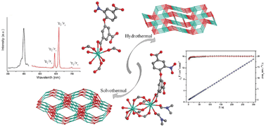 Graphical abstract: Syntheses, structures, photoluminescence, and magnetic properties of (3,6)- and 4-connected lanthanide metal–organic frameworks with a semirigid tricarboxylate ligand