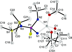 Graphical abstract: Reaction of N [[triple bond, length as m-dash]] W(OtBu)3 with σ3λ5-phosphoranes. The [2 + 2] cycloaddition across the W [[triple bond, length as m-dash]] N triple bond results in the first representative of an inorganic four-membered metallacycle with conjugated endo- and exocyclic double bonds