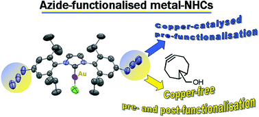 Graphical abstract: Access to functionalised silver(i) and gold(i) N-heterocyclic carbenes by [2 + 3] dipolar cycloadditions