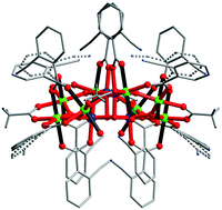 Graphical abstract: New single-molecule magnet based on Mn12 oxocarboxylate clusters with mixed carboxylate ligands, [Mn12O12(CN-o-C6H4CO2)12(CH3CO2)4(H2O)4]·8CH2Cl2: Synthesis, crystal and electronic structure, magnetic properties