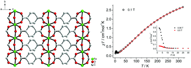 Graphical abstract: Incorporation of spin-5/2 chain into 2D network with conformational pure e,a-cis-cyclohexane-1,4-dicarboxylato linker