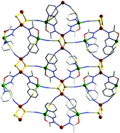 Graphical abstract: A novel mixed valent CuII–CuI 2D framework made of a hydrazone and μ-SCN bridged metallacyclic loops cross-linked by μ3-SCN chains