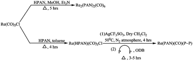 Graphical abstract: Mononuclear and dinuclear Re(i) complexes incorporating 1-(2-pyridylazo)-2-naphthol: synthesis, structure, spectral, DFT and TDDFT studies