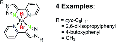 Graphical abstract: Nickel complexes with “click”-derived pyridyl-triazole ligands: weak intermolecular interactions and catalytic ethylene oligomerisation