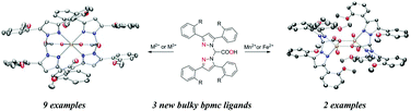 Graphical abstract: Synthesis of new bulky bis(pyrazolyl)methane carboxylate (heteroscorpionate) ligands and their complexes with iron, manganese and nickel