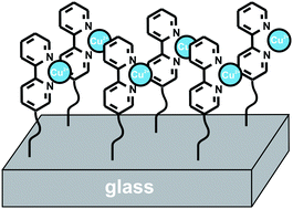 Graphical abstract: Coordination chemistry for antibacterial materials: a monolayer of a Cu2+ 2,2′-bipyridine complex grafted on a glass surface